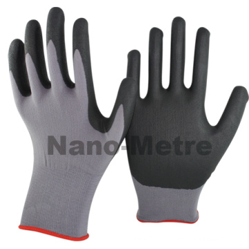 NMSAFETY en388 gant de travail en pointillé enduit de nitrile noir